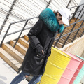 New Parkas Female Women Winter Coat Thickening Cotton Winter Jacket Womens black Real fur Outwear Parkas for Women Winter